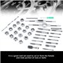 Coffret Tarauds et Filières 40 Pièces M3 - M12 Jeu de Tarauds Kit Tarauds à Goujure Filières de Filetage Extracteurs de Vis Kit 