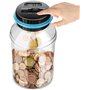 Compteur de Tirelire numérique Comptage Automatique des pièces Tirelire économiseur Conteneur en Pot avec écran LCD et Grande ca