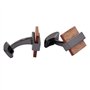 Anfly Hommes Boutons De Manchette Fabriqués À La Main Carré en Bois Boutons De Manchette Liens Saint Valentin Anniversaire Anniv