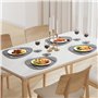Deyooxi Set de Table Lavable Sets de Table Impermeable PVC Antidérapant, 6 Pièces Sets de Tables et 6 Pièces Dessous de Verre, G