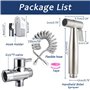 Pulvérisateur de bidet à main pour toilettes, salle de bain et bidet avec tuyau en ABS pour lavage féminin et animal domestique