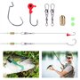 HONGXIN-SHOP Kit de Leurre 24 Pcs Leurres de Pêche Kit Souple Dure Appât Emerillons Crochets et Boîte de Rangement pour la Pêche