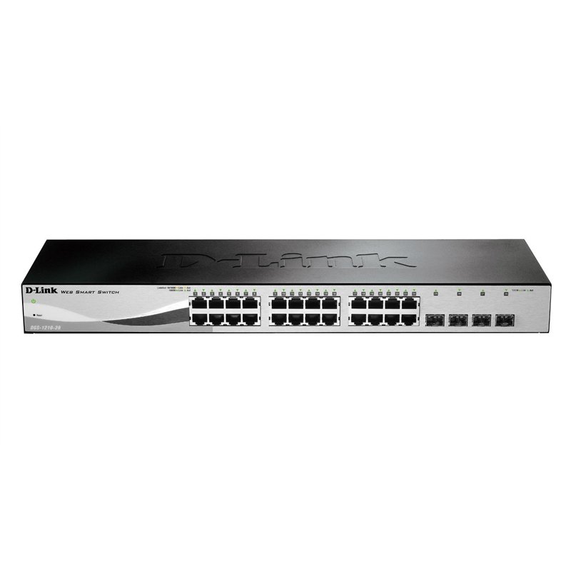 D-Link DGS-1210-28/ME Switch Smart+ Metro Ethernet 24 Ports Gigabit + 4 SFP- Idéal pour Entreprise Administration et Réseaux Gér
