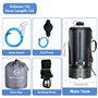 Douches solaires Camping Propulsé Solaire 12L TPU Portable Sac avec Tuyau Amovible Long et Pression Pompe Buse de Affichage de l