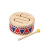PlanToys Tambour pour Enfants - Jouet Musical en Bois dès 1 An - Batterie Enfant avec Maillet à Tête en Caoutchouc - Instrument