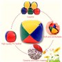Coriver 15Pcs Ensemble de Balles de Jonglage, Jeux de Balle pour Enfants Jeux de Balle de Cirque Clown Boules de Jongle Colorées