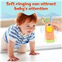 KroY PecoeD Bébé Poignet et Chaussettes Hochet, 4 Pcs Hochet Bebe Bell Strap Poignet et Pied Finder Jouets d'éveil pour Tout-pet