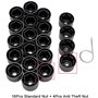 GUUZI 20pcs Couvre-Boulons de Capuchon d'écrou de Roue 17mm Couvre-écrous de Pneu Hexagonaux (4pcs Capuchon de Boulon de Verroui