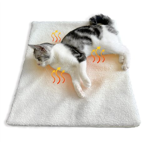 GingerUP Premium Coussin Auto-Chauffant pour Chat & Chien de Taille: 60x45cm Tapis/Couverture Thermique | Innovant & écologique