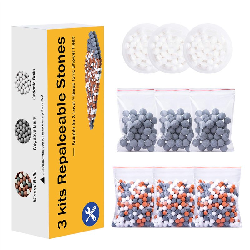 Magichome Lot de 9 boules minérales à ions négatifs pour adoucir l'eau dure, enlever le chlore, les bactéries et autres impureté