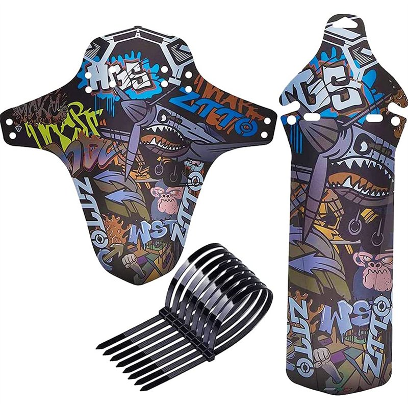 Garde-Boue VTT, 2 Pièces Garde-Boue De Vélo,Garde-Boue Avant et arrière de vélo de Montagne réglable, pour Bloquer la Boue sur L