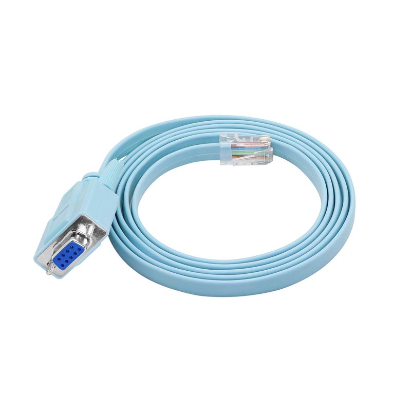CERRXIAN Câble RJ45 vers port série 9 broches DB9 femelle RS232 vers RJ45 mâle Cat5 Ethernet LAN Rollover Console Câble pour app