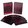 2 x Cartes de Poker en Plastique Professionnelles imperméables Noir Playing Cards Plastique PVC Cartes Texas Hold'em Poker Carte