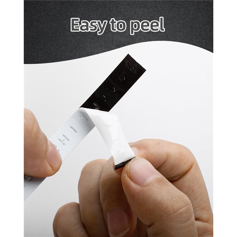 Image secondaire de Upwinning 5 Rubans de Marquage 3D Compatible pour Dymo 9mm x 3m - Omega S0717930, Junior S0717900 - Noir sur Blanc/Rouge/Jaune/V