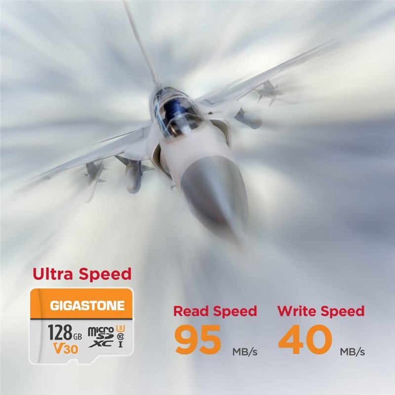 Image secondaire de Gigastone Lot de 2 Cartes Mémoire 128 Go Micro SDXC, Compatible avec Gopro Caméra Drone Tablette Samsung Sony, Haute Vitesse pou