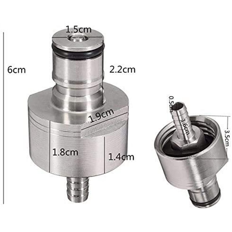 Image secondaire de Namvo Bouchon de gazéification en acier inoxydable de 0,6 cm avec bouchon de gazéification en forme de bouteille de soda pour re