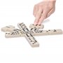 Yellow Mountain Imports 28 Tiles Double 6 Dominoes (Pips/Dots) Game Set - Jumbo Tournament Size Dominos with Dark Oak Wood Case
