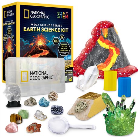 National Geographic Kit Scientifique – Plus de 15 Activités Scientifiques STEM – Culture de Cristal