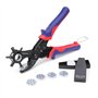 WORKPRO Pince Perforatrice avec 6 Tailles de Poinçon Interchangeables pour Tissu