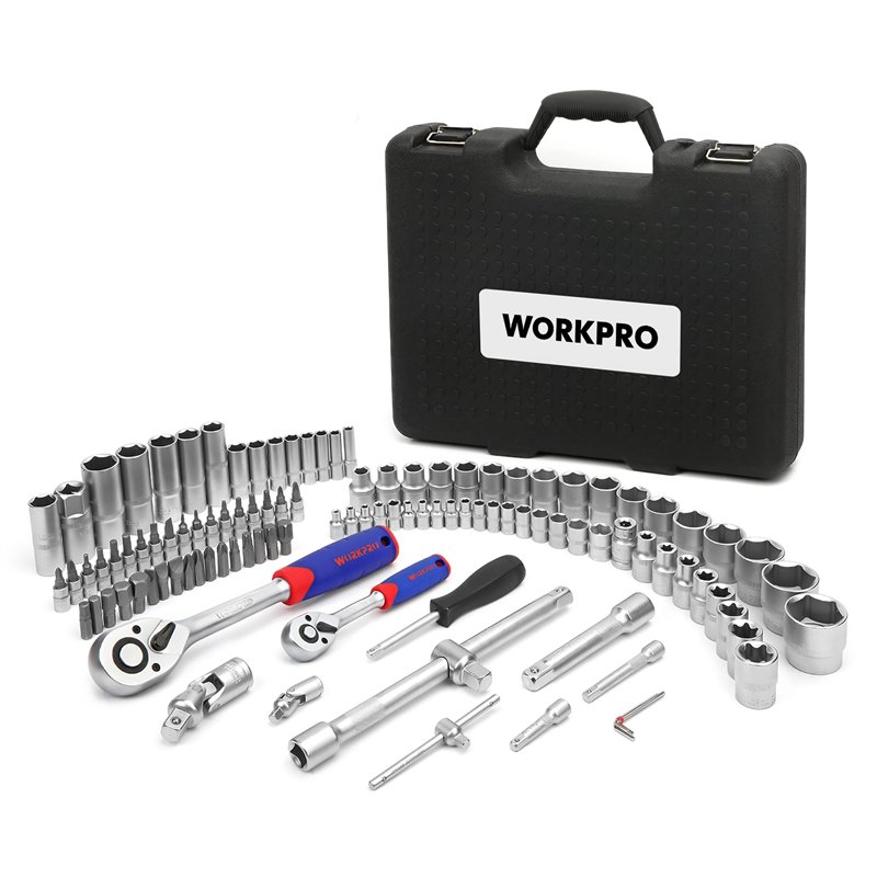 Image secondaire de WORKPRO Coffret de Douilles et Embouts 108 Pièces avec Clés à Cliquet 1/2