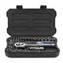 WORKPRO Coffret de Douilles en Cr-V 1/4-inch et 3/8-inch et Clé à Cliquet de Dégagement Rapide (39-Pièce)