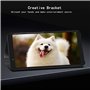 KANSi Coque Compatible pour Huawei P20, Smart View Flip Faux Cuir Coque + Protection Ecran - Noir