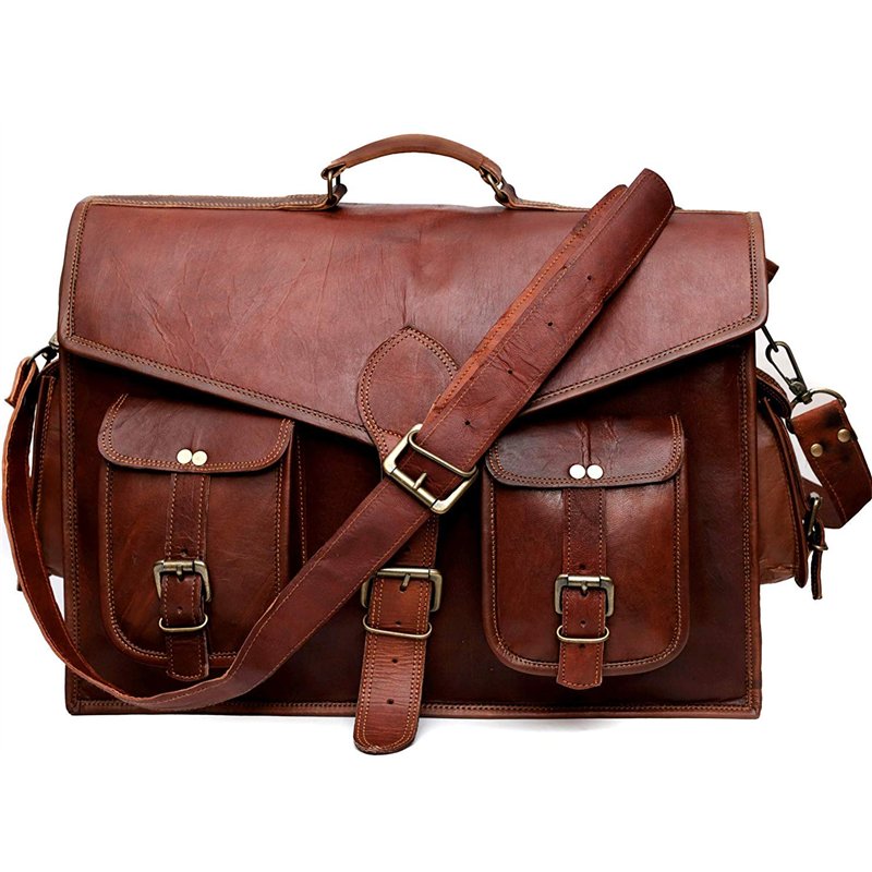 sac à bandoulière en cuir, porte-documents, épaule, bureau, valises, cartables pour hommes et femmes