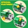 JOYIN Jumbo Camion à ordures à démonter alimenté par friction latérale avec lumière et sons, 3 poubelles, jouets tournevis, pour