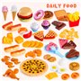 JOYIN 200 pièces Enfants Jouent à la Nourriture Deluxe Jeu de Simulation Ensemble de Nourriture Jouet Nourriture Jouer Accessoir