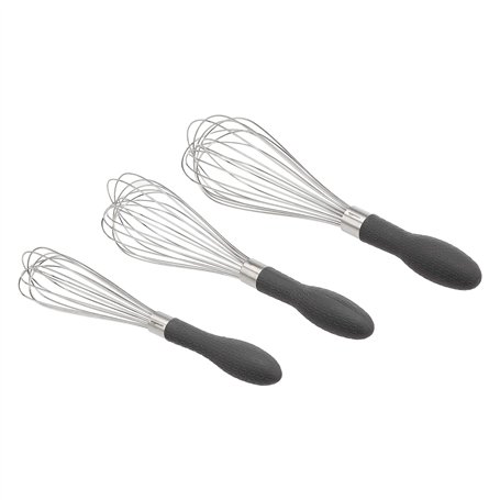 Amazon Basics Lot de 3 fouets à fils en acier inoxydable