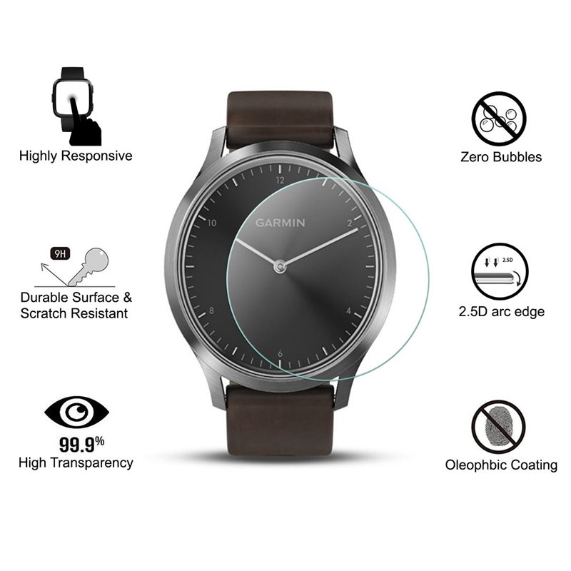 Image secondaire de OOTSR [3 Pièces Protection Écran compatible pour Garmin Vivomove HR, Film Protecteur en Verre Trempé compatible pour Garmin Vivo