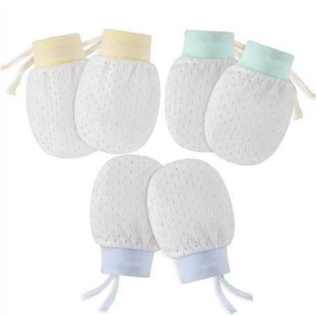 Hifot Bébé garçon filles gants nouveau-né pas de mitaines à gratter 3 paires