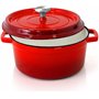 Nutrichef Cocotte en Fonte Émaillée-Cocotte Fonte de 5 Litres - Ustensiles de Cuisson Émaillée pour Cuisinière- Marmite Inductio