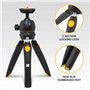 Kodak PhotoGear Mini trépied réglable avec rotule 360°, trépied de Table Compact 9" se convertit en Perche à Selfie 11", Pieds e