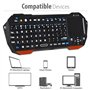 Fosmon - Mini Clavier Bluetooth avec Pavé Tactile Intégré (QWERTY) - Portable sans Fil - Compatible avec Apple TV, PS5, Lunettes