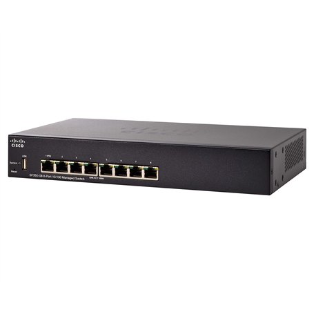 Cisco Commutateur géré SF350-08 avec 8 Ports 10/100