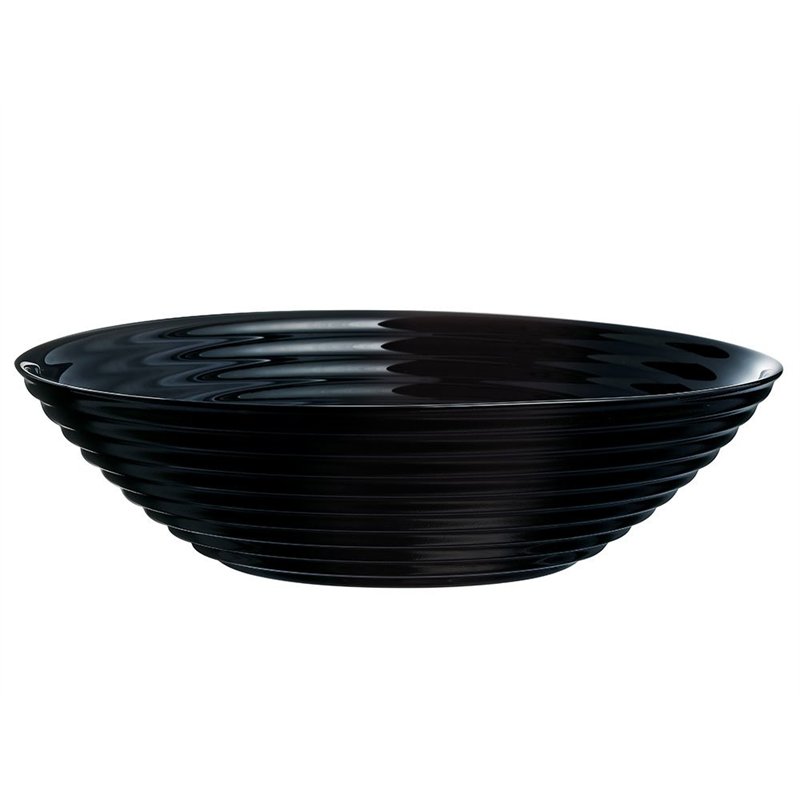 Dajar Harena Luminarc Assiette à soupe en verre, noir, 50,8 x 50,8 x 5,3 cm