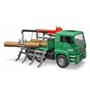 bruder 02769 - MAN Transport de bois Camion avec grue de chargement et 3 troncs d'arbre, Transport de bois, Camion