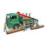 bruder 02769 - MAN Transport de bois Camion avec grue de chargement et 3 troncs d'arbre, Transport de bois, Camion