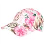 Casquette NY Blanche et Rose Fleurs Tropicale Fashion Baseball Hawai - Taille: Taille Unique - Couleur: Rose - Mixte