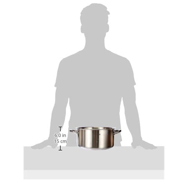 Image secondaire de De Buyer - Faitout sans couvercle en inox PRIM'APPETY - 24 cm - Sans PFAS, Inox 18/10 de Qualité Professionnelle, Fond Magnétiqu