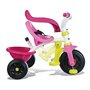 Smoby - Tricycle Be Fun Confort Rose - Vélo Enfant Dès 10 Mois - Evolutif - Canne Parentale avec Sacoche - Arceau de Sécurité -