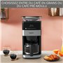 Krups Grind Aroma Cafetière filtre programmable, Broyeur à grains automatique intégré, Café grains ou moulu, 1,25 L, 10 tasses,