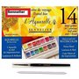 Sennelier Boîte de Peinture Aquarelle Extra-Fines,14 Demi-Godets,Made in France