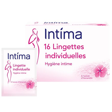 Intima - Lingettes Hamamelis - 16 lingettes Individuelles