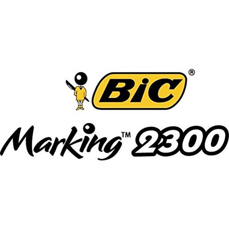 Image secondaire de BIC Lot de 3 Marqueurs Permanent MARKING 2300 Pte Biseau Large Noir