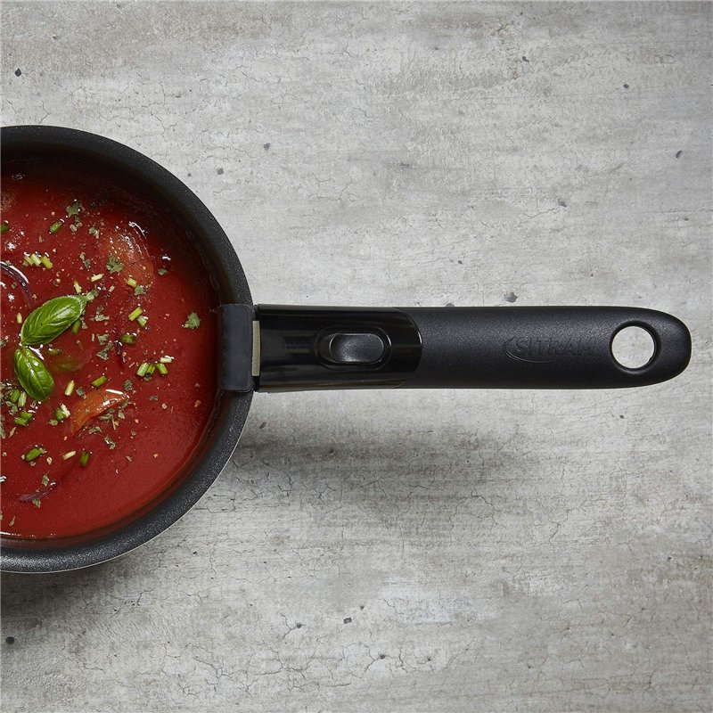 Image secondaire de Sitram 713284, Set de 2 casseroles Ø16 et 20cm en aluminium anti-adhérent SITRAM avec poignée amovible - Tous feux SAUF induction