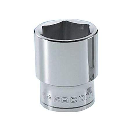FACOM - Douille 1/2" 6 Pans Métriques - S.27H - Profil OGV - Protège les Vis et Écrous - Finition Chromée Brillante - Outil de B