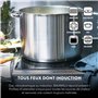 Baumalu, Cocotte Ovale Fonte 27 cm, Modèle Cocoon, Gris Brillant Majolique, Ustensile de Cuisine Durable, Compatible Induction,
