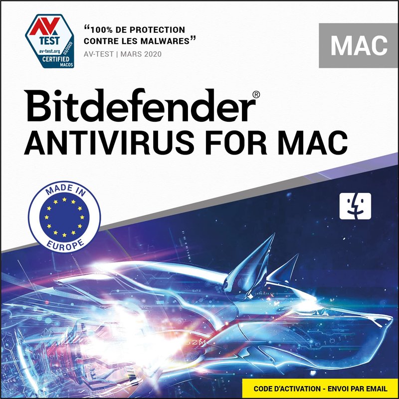 Bitdefender Antivirus | 1 Mac | 1 an | Disc